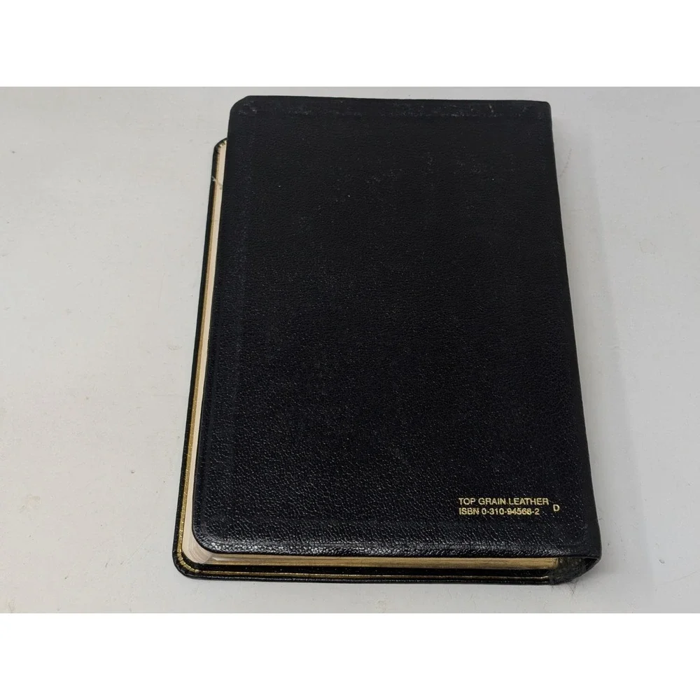 NIV Classic Reference Edition Bible 1988 Top Grain Black Leather‎ Zondervan USA